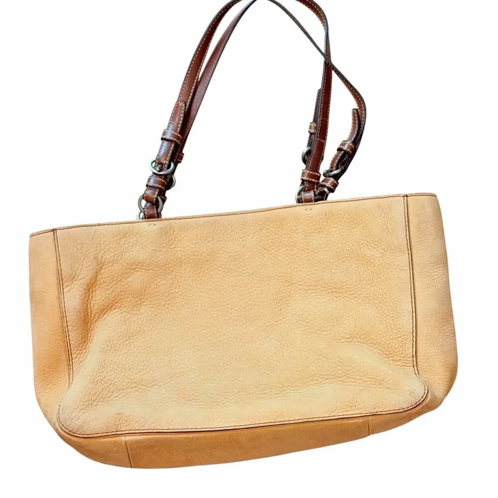Coach Chelsea Nubuck Leather Soft Matte Tan Tote Shoulder Bag Purse F10900